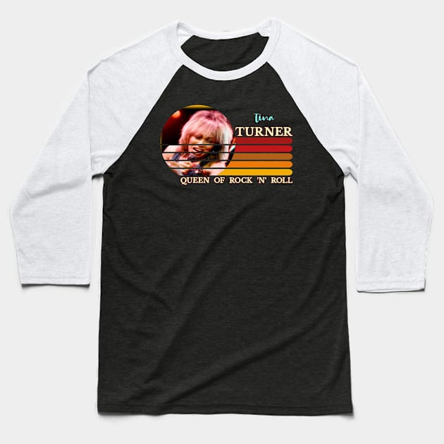 Tina Turner - Retro Baseball T-Shirt by Global Creation